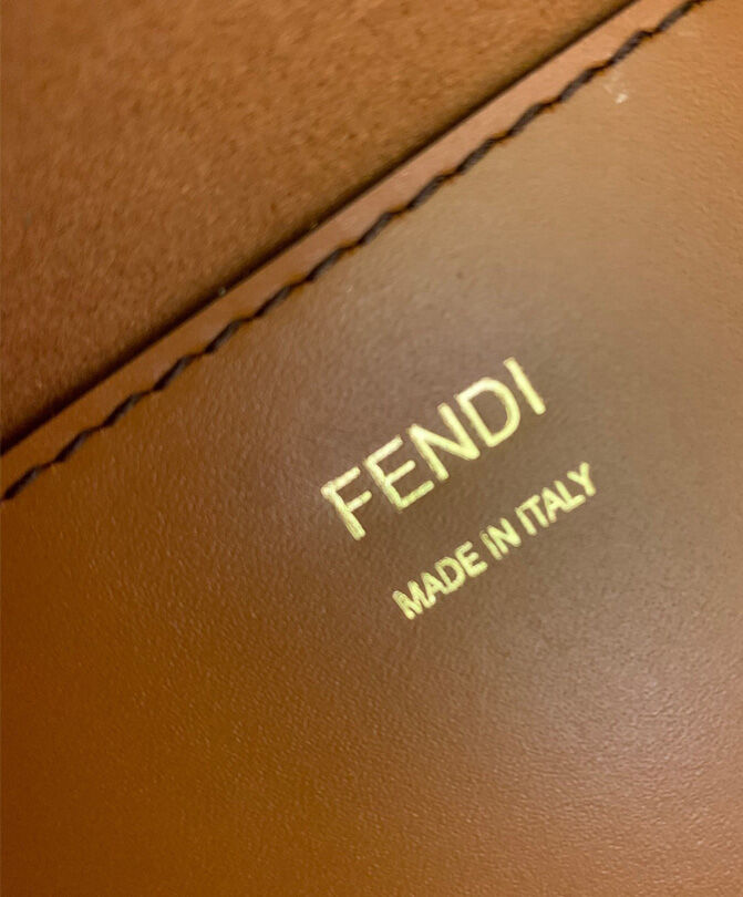 Fendi Sunshine Shopper Leather Handbag 8BH372 Apricot